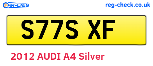 S77SXF are the vehicle registration plates.