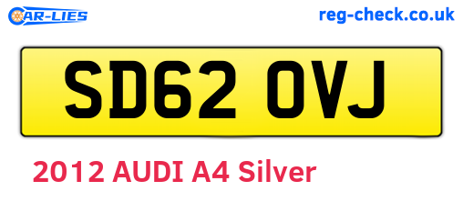 SD62OVJ are the vehicle registration plates.