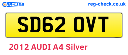 SD62OVT are the vehicle registration plates.