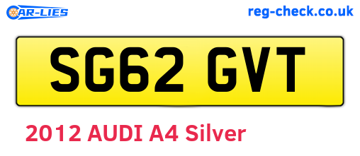 SG62GVT are the vehicle registration plates.