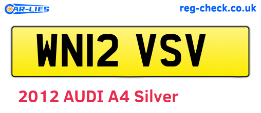 WN12VSV are the vehicle registration plates.