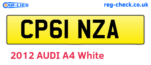 CP61NZA are the vehicle registration plates.