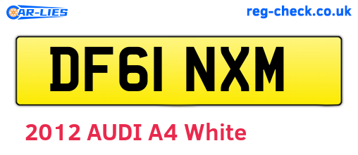 DF61NXM are the vehicle registration plates.