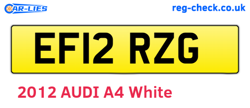 EF12RZG are the vehicle registration plates.
