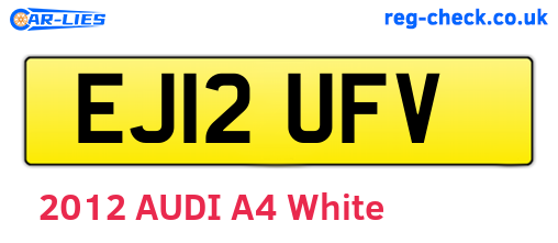EJ12UFV are the vehicle registration plates.