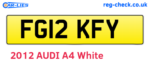 FG12KFY are the vehicle registration plates.