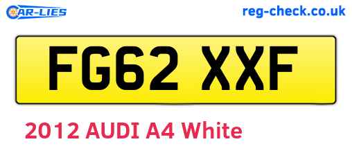 FG62XXF are the vehicle registration plates.
