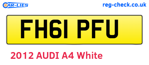 FH61PFU are the vehicle registration plates.
