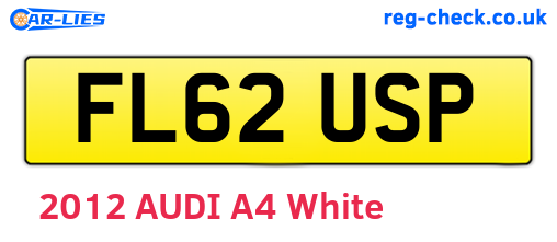 FL62USP are the vehicle registration plates.