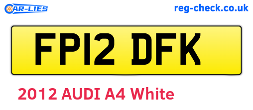 FP12DFK are the vehicle registration plates.