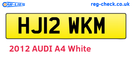 HJ12WKM are the vehicle registration plates.