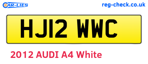 HJ12WWC are the vehicle registration plates.