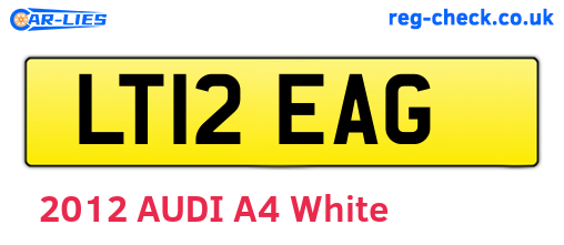 LT12EAG are the vehicle registration plates.