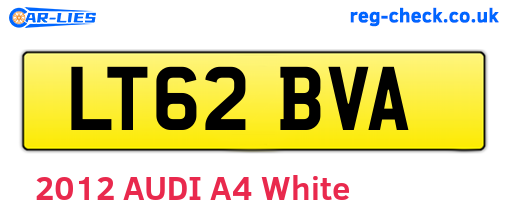 LT62BVA are the vehicle registration plates.