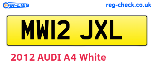 MW12JXL are the vehicle registration plates.