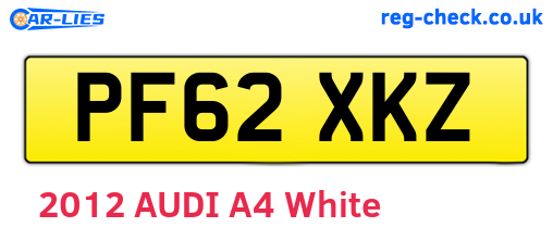PF62XKZ are the vehicle registration plates.