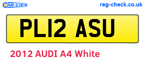 PL12ASU are the vehicle registration plates.