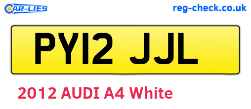 PY12JJL are the vehicle registration plates.