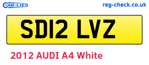 SD12LVZ are the vehicle registration plates.