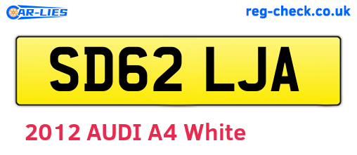 SD62LJA are the vehicle registration plates.