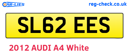 SL62EES are the vehicle registration plates.