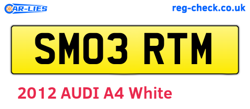 SM03RTM are the vehicle registration plates.