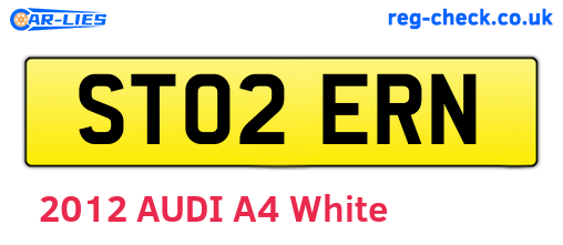 ST02ERN are the vehicle registration plates.