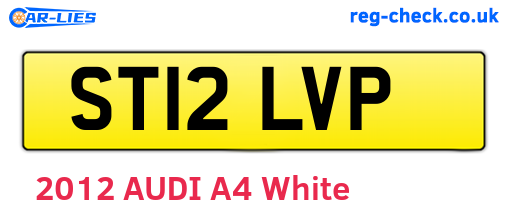 ST12LVP are the vehicle registration plates.