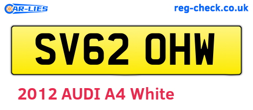 SV62OHW are the vehicle registration plates.