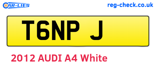 T6NPJ are the vehicle registration plates.
