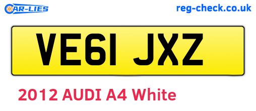 VE61JXZ are the vehicle registration plates.