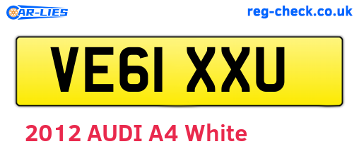 VE61XXU are the vehicle registration plates.