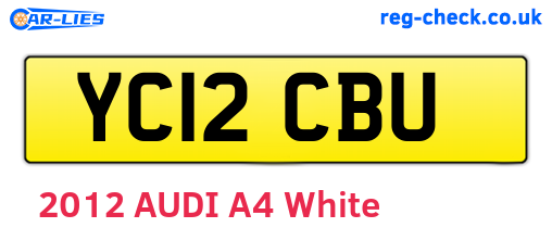 YC12CBU are the vehicle registration plates.