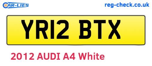 YR12BTX are the vehicle registration plates.
