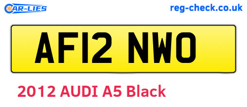 AF12NWO are the vehicle registration plates.