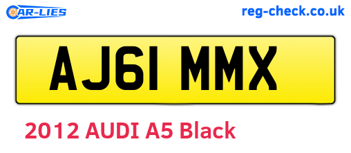 AJ61MMX are the vehicle registration plates.