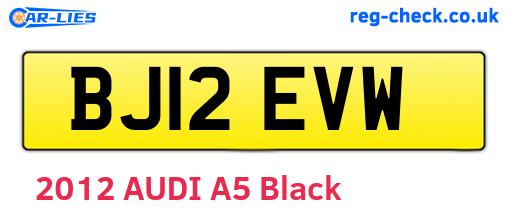 BJ12EVW are the vehicle registration plates.