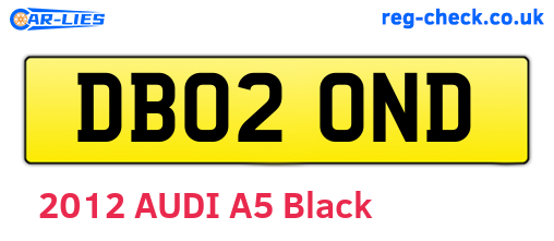 DB02OND are the vehicle registration plates.