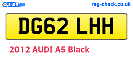 DG62LHH are the vehicle registration plates.