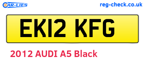EK12KFG are the vehicle registration plates.