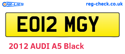 EO12MGY are the vehicle registration plates.