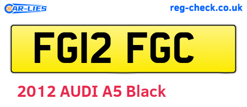 FG12FGC are the vehicle registration plates.