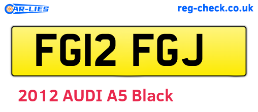 FG12FGJ are the vehicle registration plates.