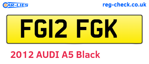 FG12FGK are the vehicle registration plates.