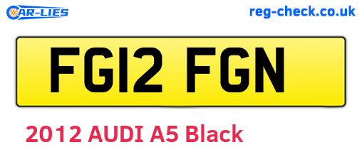 FG12FGN are the vehicle registration plates.
