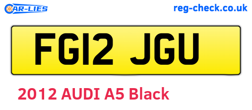 FG12JGU are the vehicle registration plates.