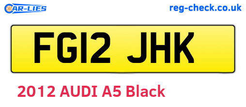 FG12JHK are the vehicle registration plates.