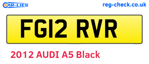 FG12RVR are the vehicle registration plates.