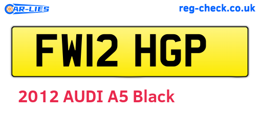 FW12HGP are the vehicle registration plates.