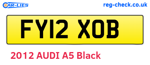FY12XOB are the vehicle registration plates.
